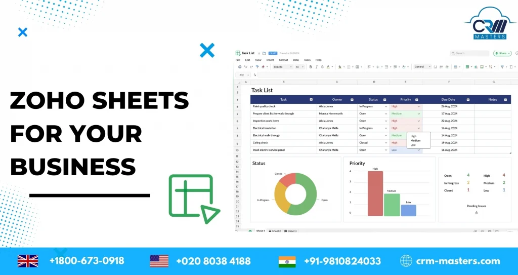 Zoho Sheets: The Best Spreadsheet for Budget Tracking