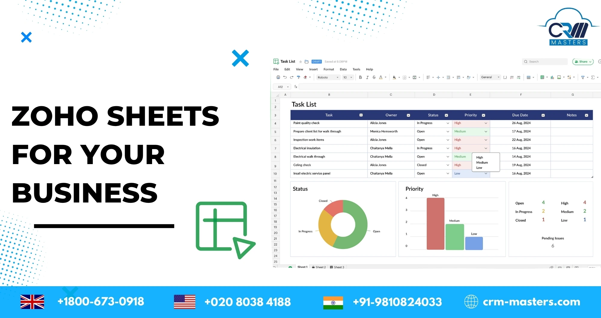 Zoho Sheets: The Best Spreadsheet for Budget Tracking